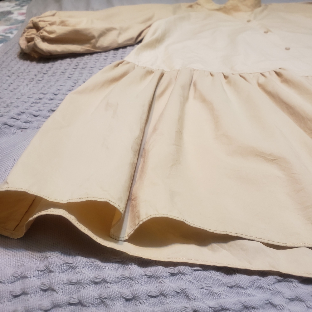& Other Stories Stockholm Atelier Tiered Button-Up Puff Sleeve Mini Dress L - Picture 5 of 12